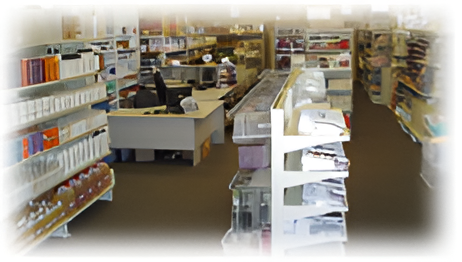 The interior of the retail showroom of Mark Woodley's first business, photographed during his ownership.